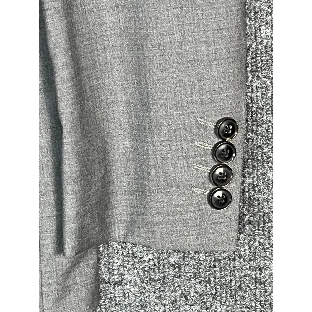 NWT Hardy Amies Savile Row London Men's Grey Wool Blazer Suit Jacket 38R Slim - Picture 3 of 16